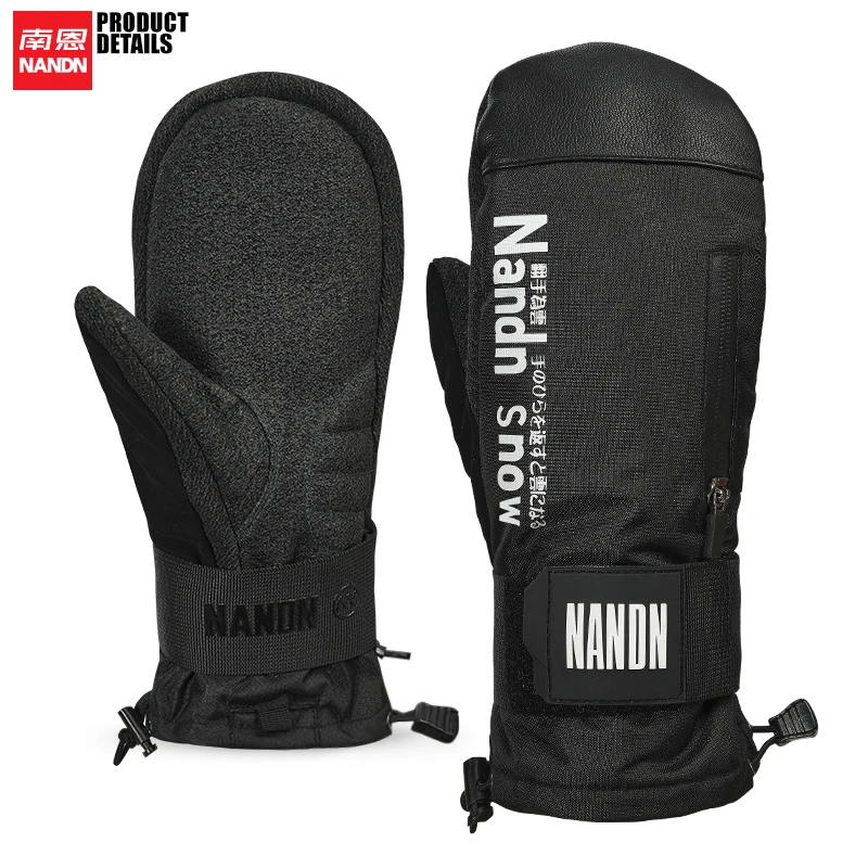 NANDN Ski gloves wear-resistant Kevlar wristbands waterproof ski equipment