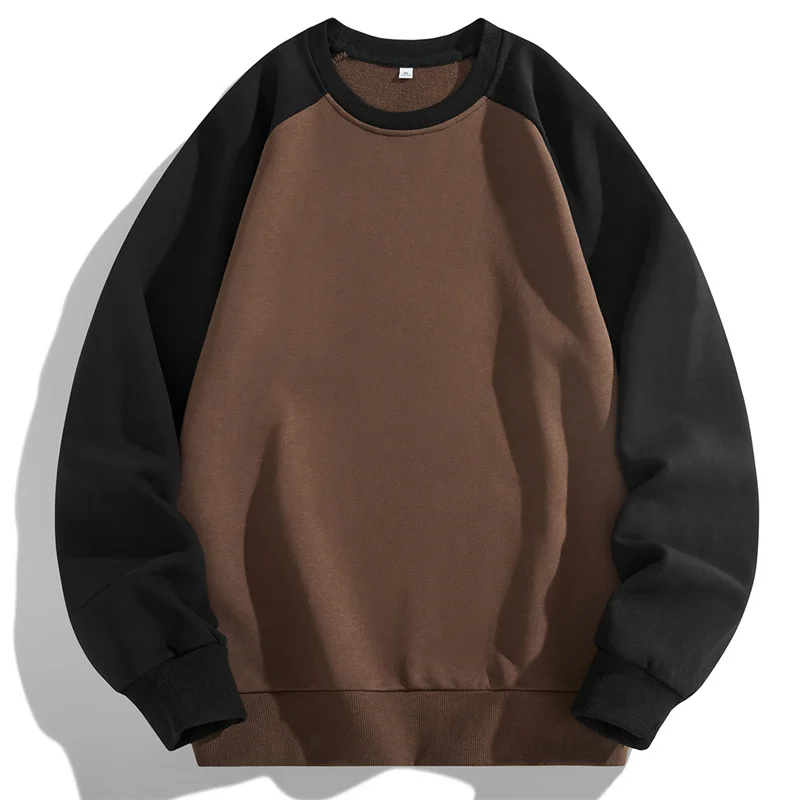 Autumn Men's Basic Round Neck Hoodie Top Men's Street Wear Casual Daily Long Sleeve Clothes Men's Comfortable Versatile Hoodie