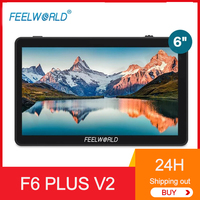 FEELWORLD F6 PLUS V2 6 Inch on Camera DSLR Field Monitor Touch Screen IPS FHD 1920x1080 Video 4K Monitor for Canon Nikon Camera