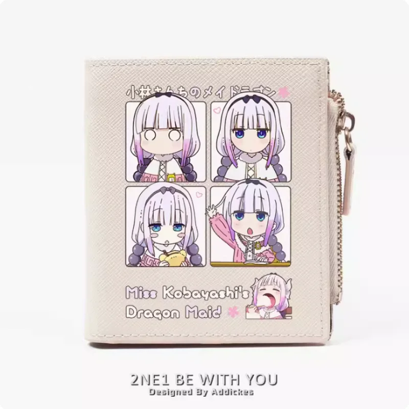 

Miss Kobayashi's Dragon Maid Anime Kanna Kamui Zipper Fashion Wallets PU Purse Card Holder Money Bag Gift B600 Cosplay