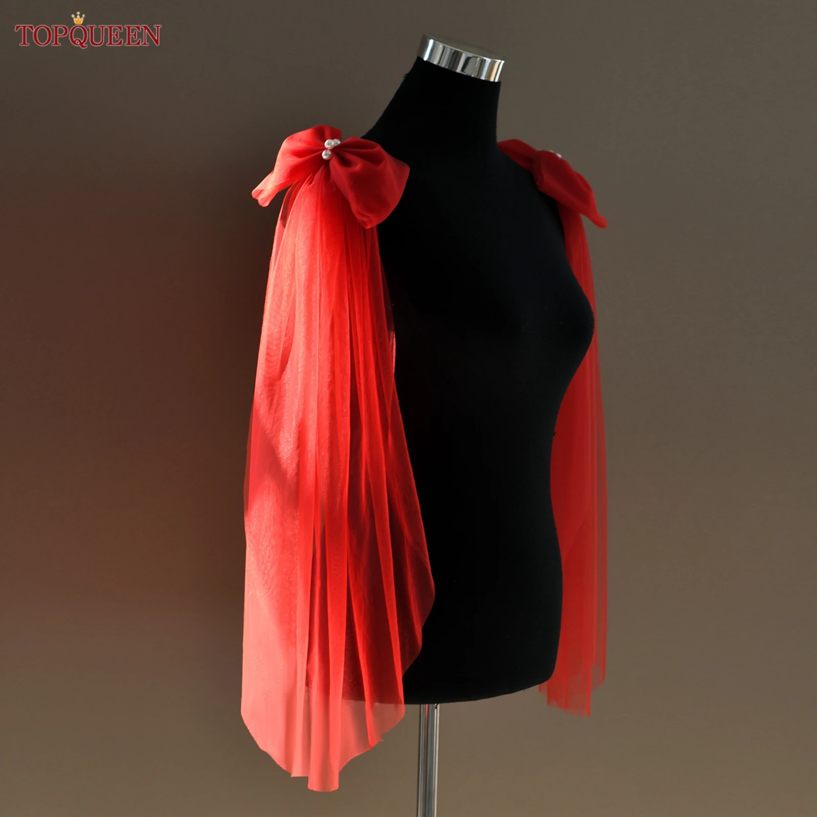 

Многофункциональная накидка-шаль TOPQUEEN VG34 для головы и плеч, свадебная накидка-болеро для платья, элегантная женская накидка для вечеринок, на заказ