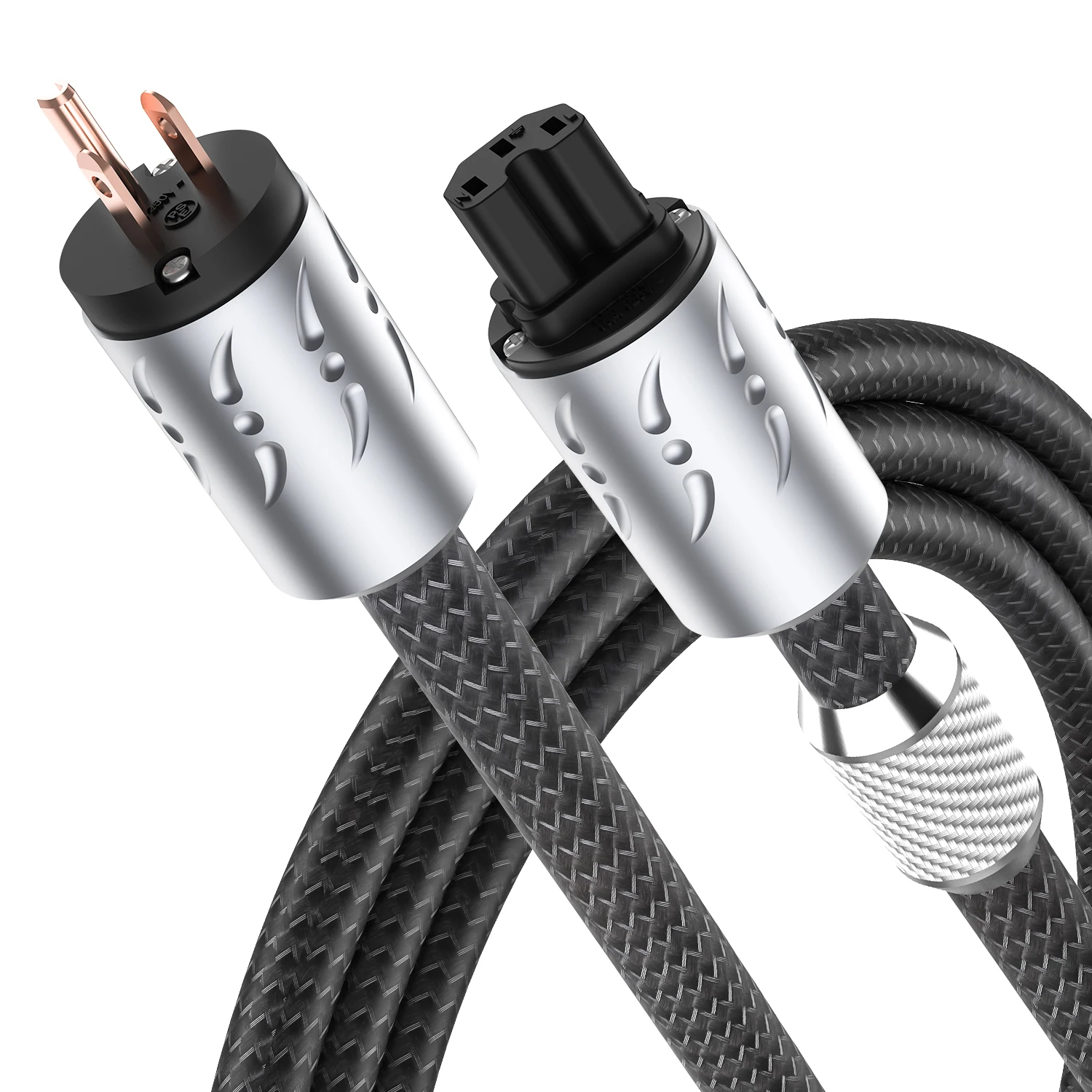 Viborg Hi End VP-1501 OFC Multplex Red Copper Power Powerflux Cable Pure Copper US Power Plug US AC  Power Cord