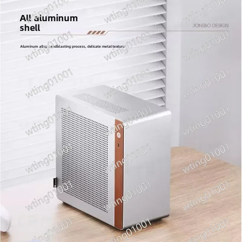 for NV10 Aluminum ITX Mini PC Case A4 Small Form Factor Chassis Desktop Computer Case for Gaming HTPC Portable DIY Build