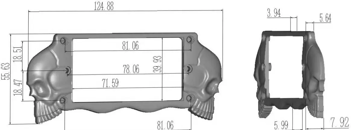 Unten flache Metall Humbucker Pickup Montagering Set Brücke und Hals Pickups Abdeckrahmen Ersatz kompatibel mit Gitarre – Detail 6