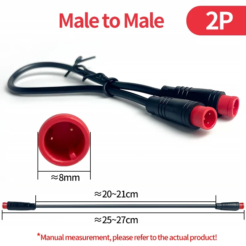 4/10Pcs M8 2 3 4 5 6 Pin Elektrische Fahrrad Butt Joint Stecker Wasserdicht für Ebike display Kabel 25cm Weiblich Männlich Optional Stecker