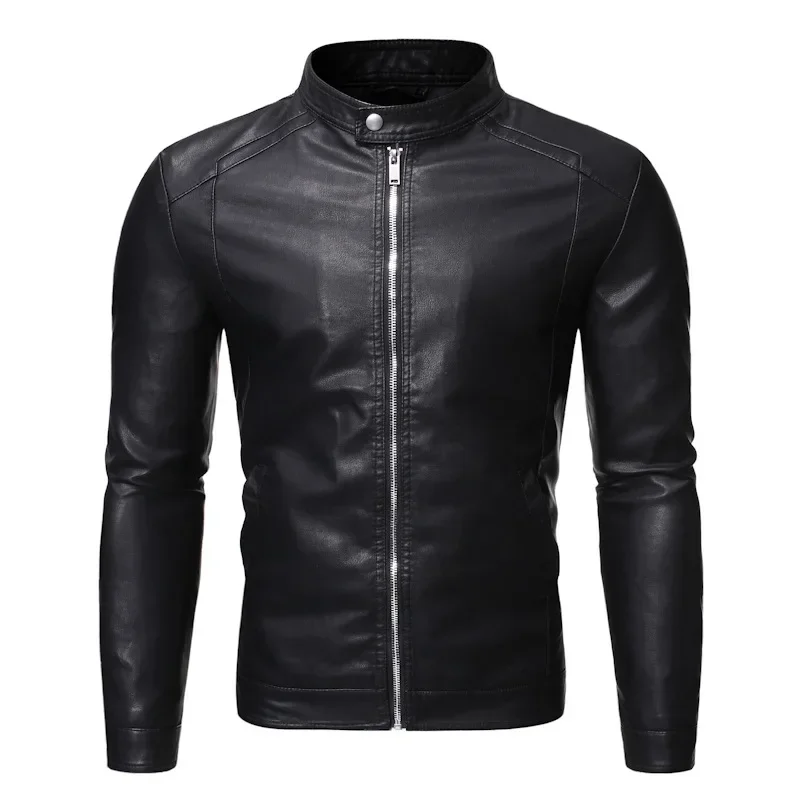 

Men's slim Jackets Autumn Winter Warm Black Outdoor Brand Mens Coats Pu Leather Jacket Motorcycle Biker Plus Szie 5Xl Outwear