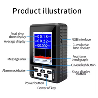 XR-1 EMF Nuclear Radiation detector Personal dosimeter, Marble Tester X-ray dosimeter, portable (Battery not included)