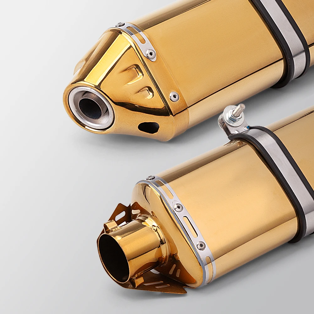 

Factory Hot Selling 51mm Motorcycle Exhaust Gold Muffler Pipe Escape Moto With DB Killer For Z1000 Z900 GSR6