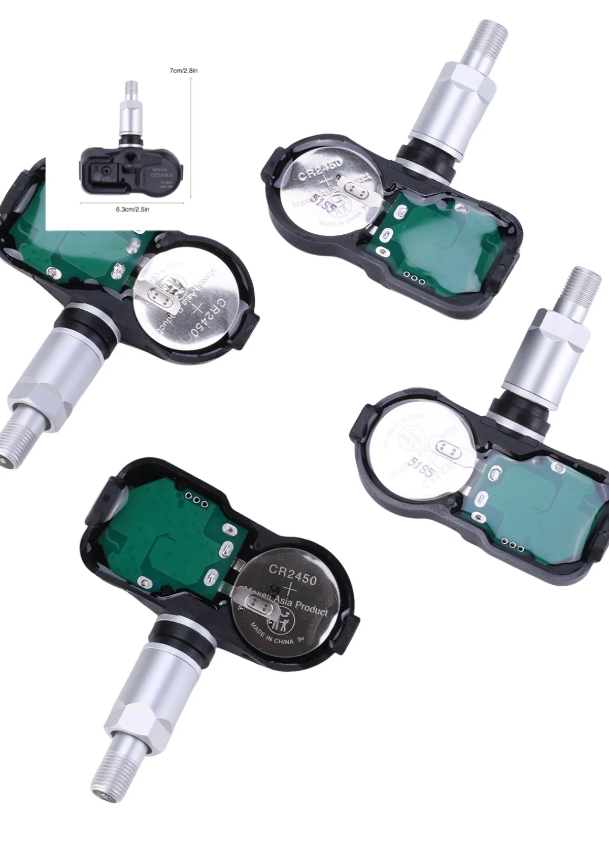 

4PC Rubber Alloy Tire Pressure Monitoring Sensor Compatible for 4 Runner 2017 TPMS Sensor Compatible forCamry 2012 2013 2014 2015 2016 2017 TPMS Sensor Compatible for Corolla 2014 2015 2016 2017 2018 TPMS Sensor