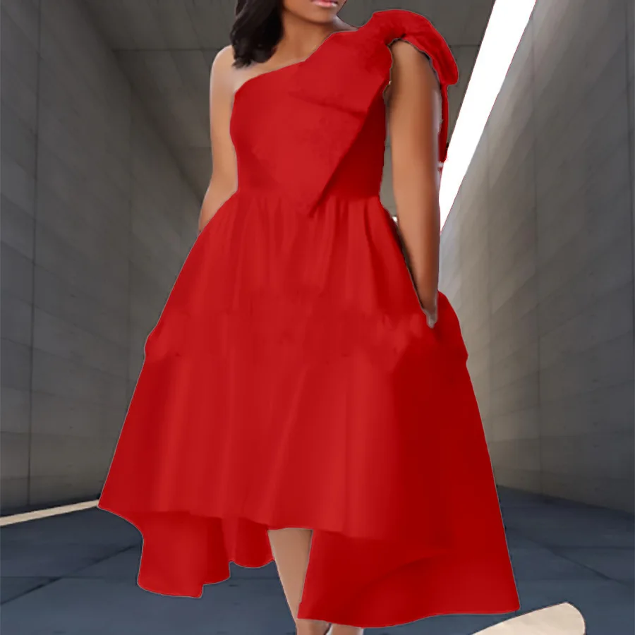 

D132T Dress 2026 Summer Women's Solid Color Sleeveless Plus Size Evening Dress
