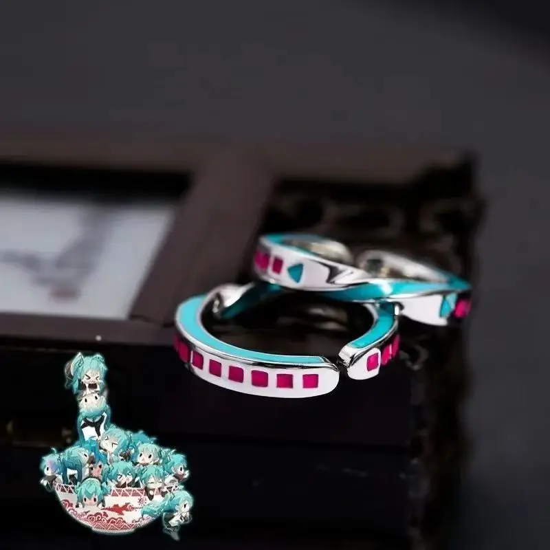 Ring Hatsune Miku Peripheral Anime Mobius Singles Follow Ring 925 Silver Ornaments