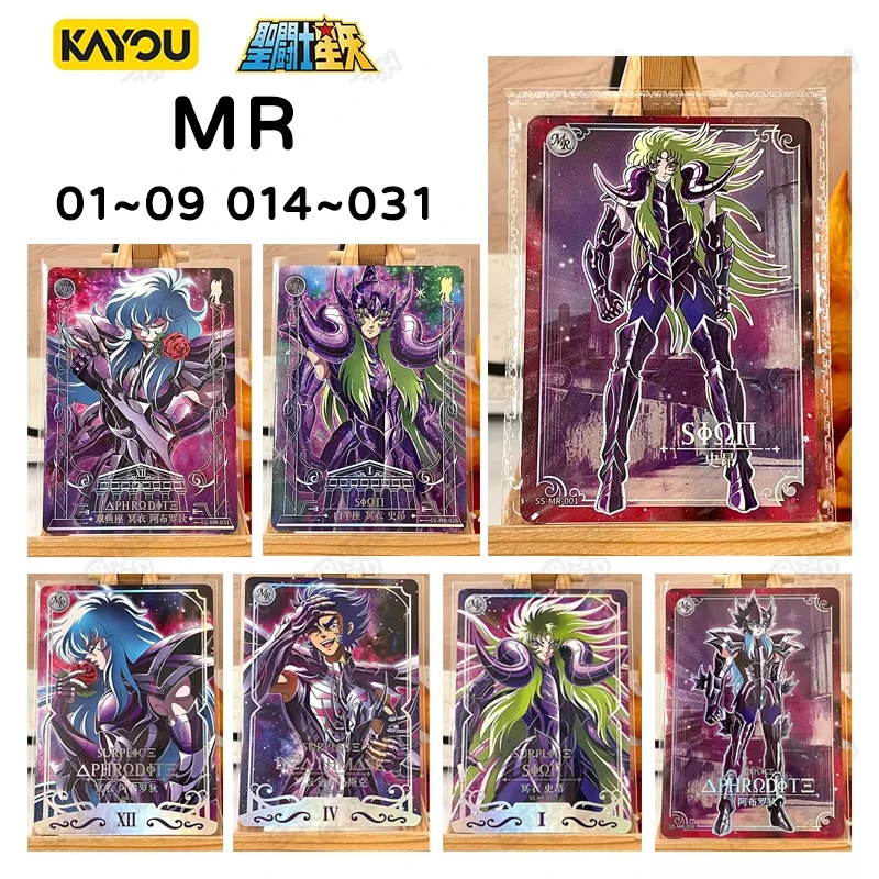 Genuine KAYOU Saint Seiya Rare Collectible MR Single Cards Saint Cloth Awakening Shion & Saga Authentic Anime Toy Collection