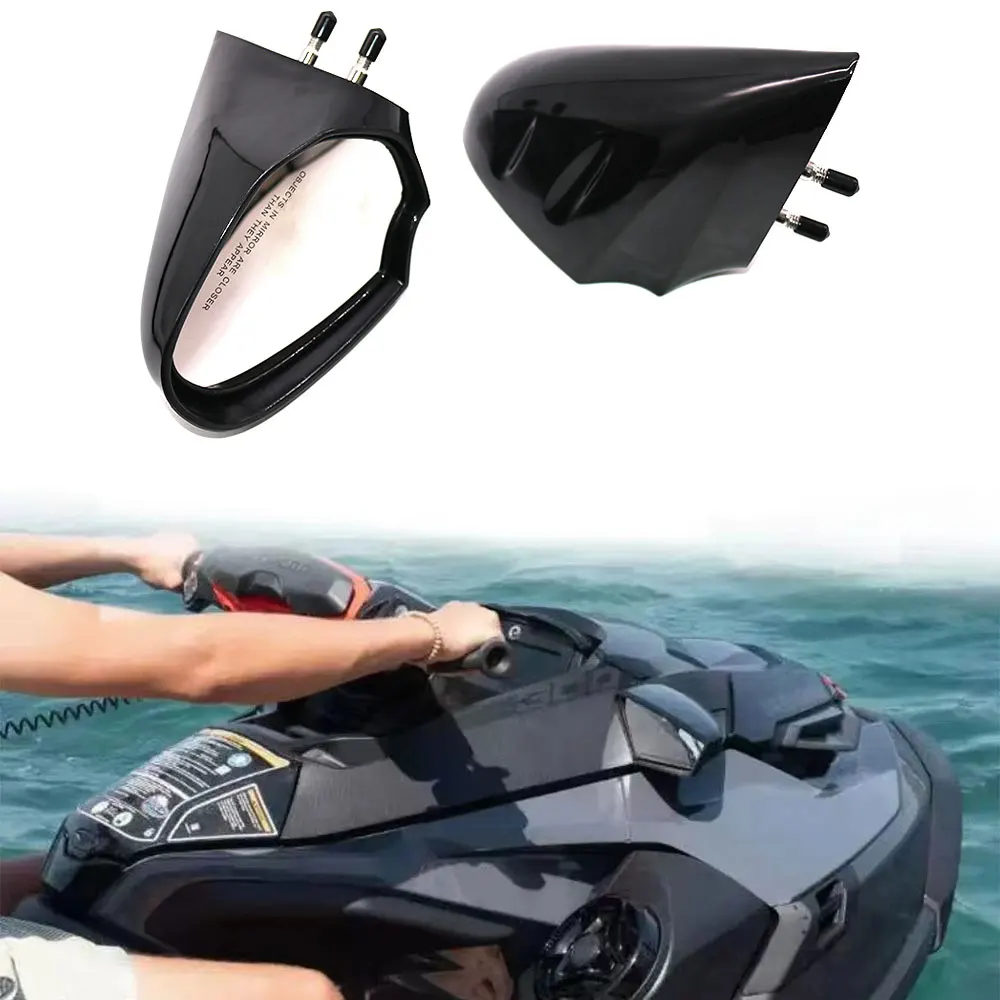 

for Yamaha Waverunner Motorboat Rearview Mirror Black Jet Ski Side Mirrors for Sport Deluxe Cruiser VX 1050 1100 1800 VXR VXS