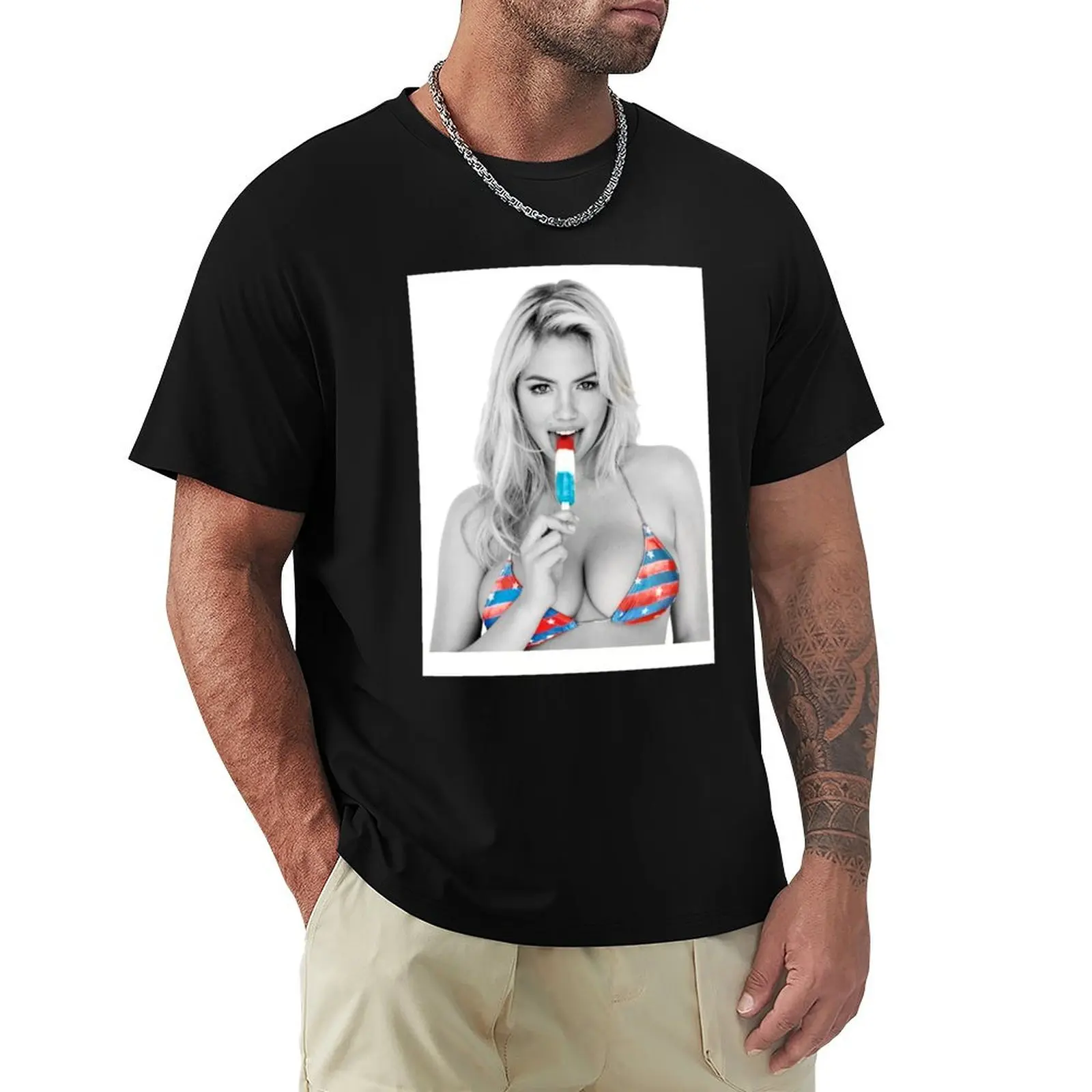 

Kate Upton T-Shirt quick-drying heavyweights summer tops mens fashion