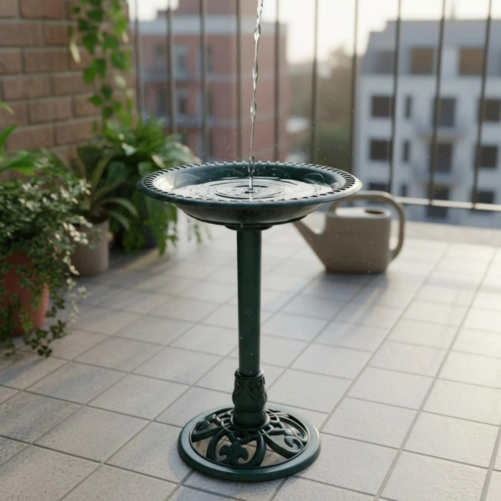 Bird Bath Bowl with Ground Stake Bird Bath Feeder Combo Feeding Station Stable Base Garden Decor Heavy Duty for Yard view 5