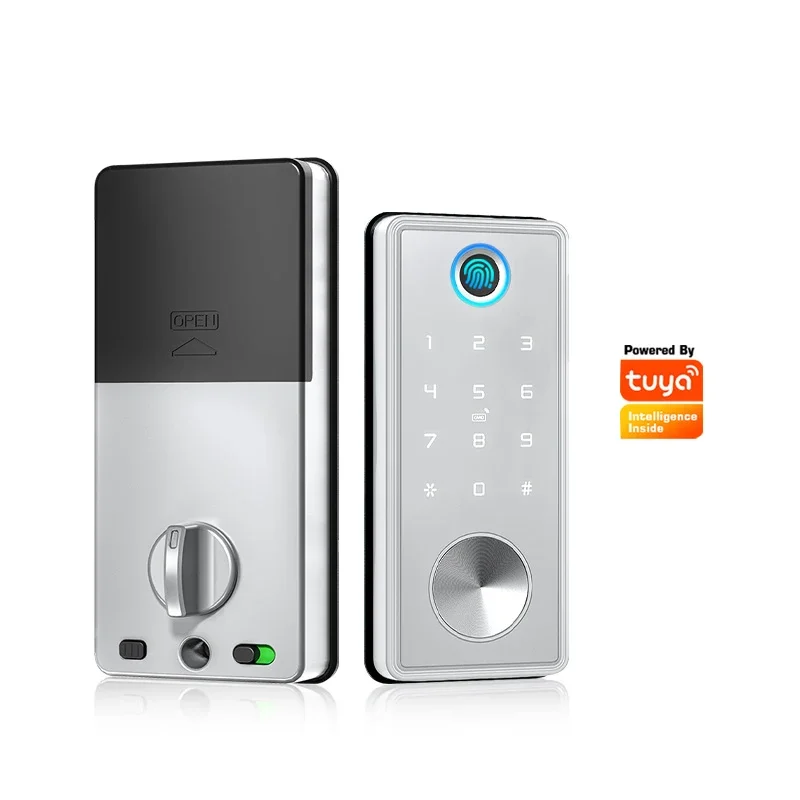 Tuya Smart Deadbolt Locks For Front Door Alexa WiFi TTlock App Biometric Fingerprint Keyless Entry Keypad Door Lock