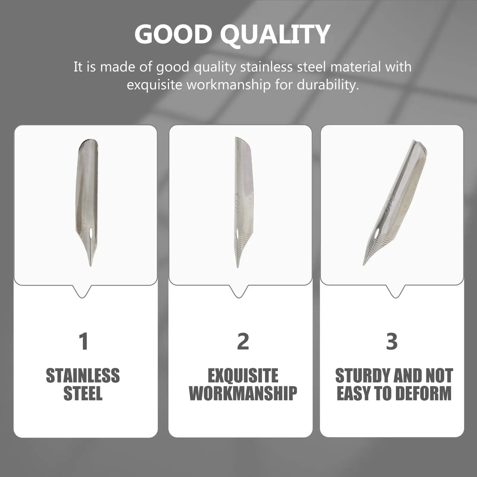 Fine Tip Calligraphy Pen Nibs for Pens Universal Fountain Replacement Writing Tools Stainless Steel Supplies