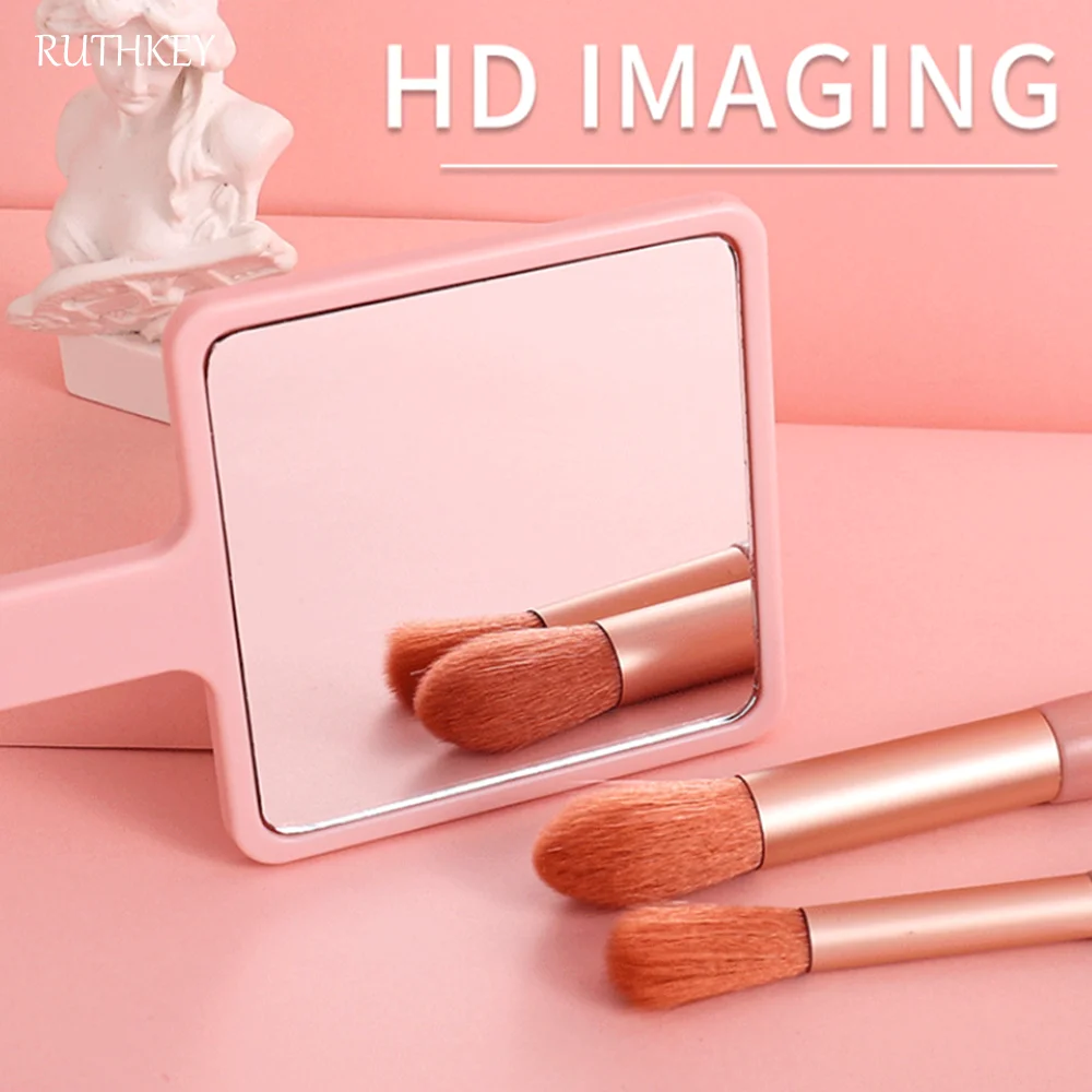 Make up High Definition Handheld Heart-shaped Eyelashes Mirror Eyelash Inspection Mirror Makeup Gadgets Vanity Mirror Girl Gifts