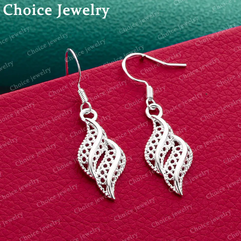 925 Sterling Silver Earrings Conch Hollow Drop Earrings For Women Jewelry Fashion Party and Daily Wear