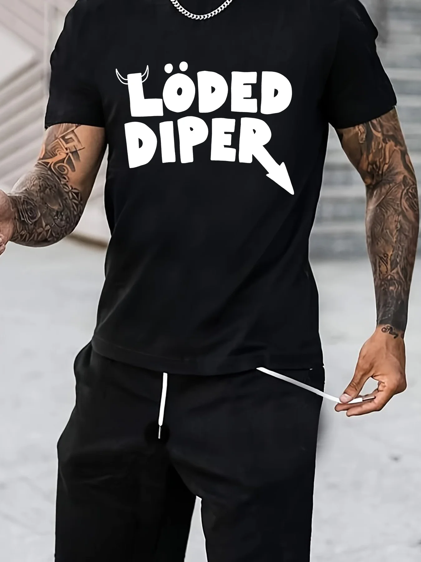 LODED DIAPER Alphabet Print Women's Crew Neck Short Sleeve T-shirt Casual Summer T-Shirt image 2