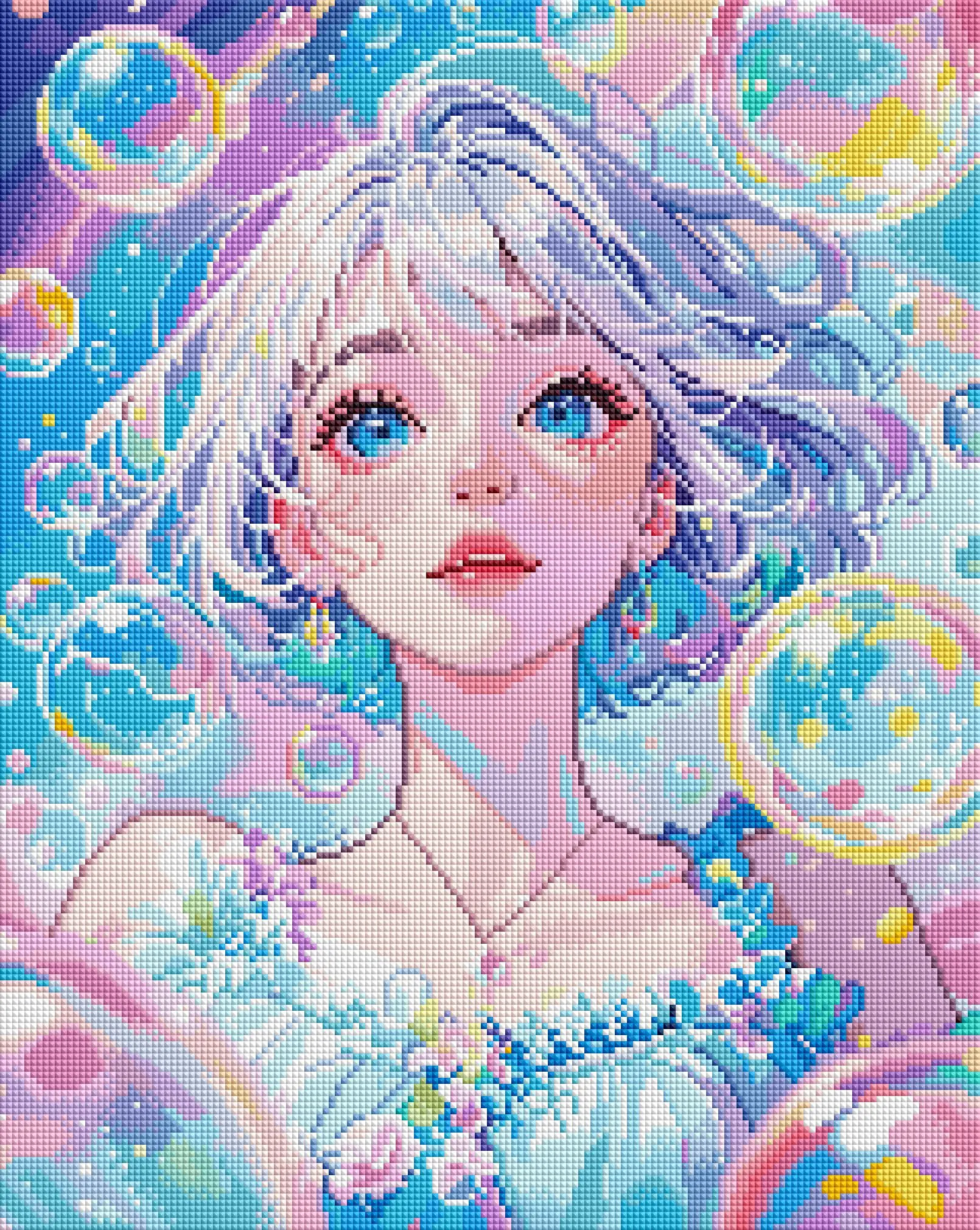 Forever Young 5D DIY Diamond Painting Kit Colorful Bubble Girl Full Square Pattern with AB FD Drills Adult Art Crafts Home Decor