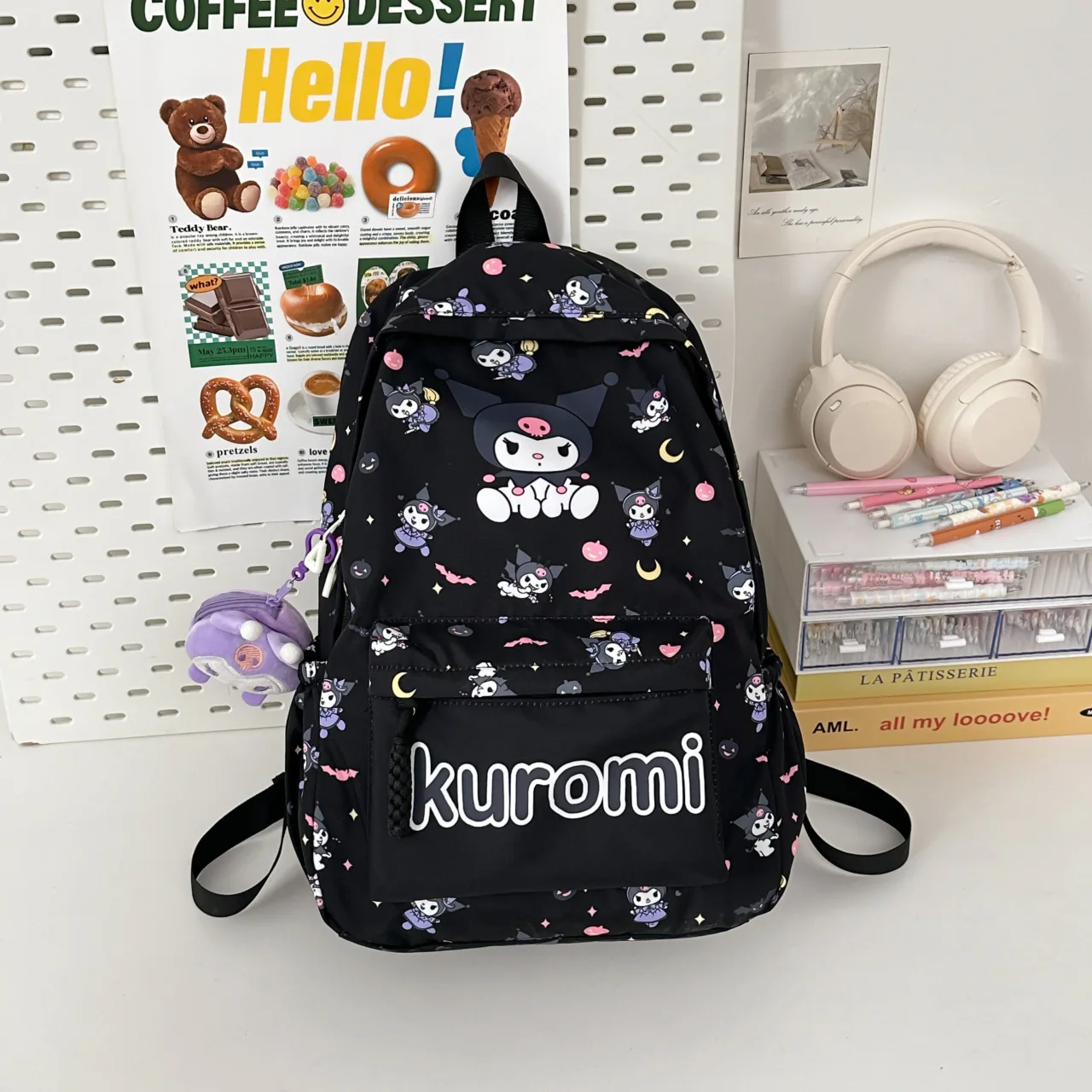 

hello kitty милый мультяшный рюкзак Sanrio l дорожная сумка для хранения kuromi студенческая детская школьная сумка новая школьная сумка