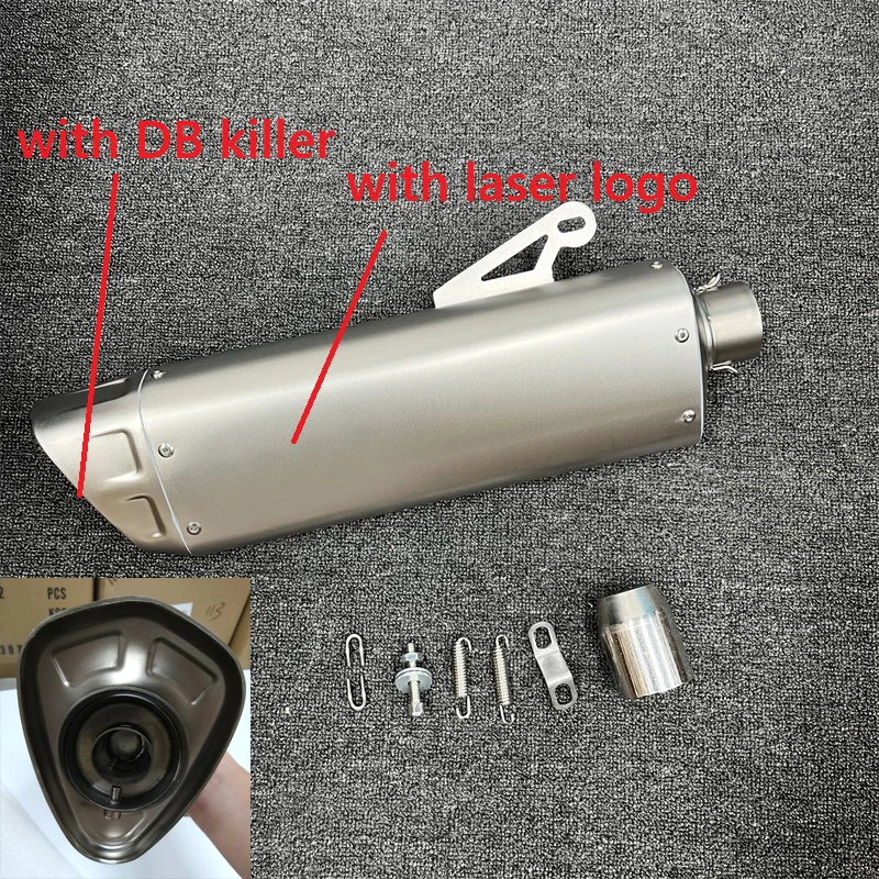 

High Quality Universal 51MM Motorcycle Exhaust Muffler Tube Racing Motorcycle, MT07, MT09, z900, z400, ninja400, gsx250, gsx750