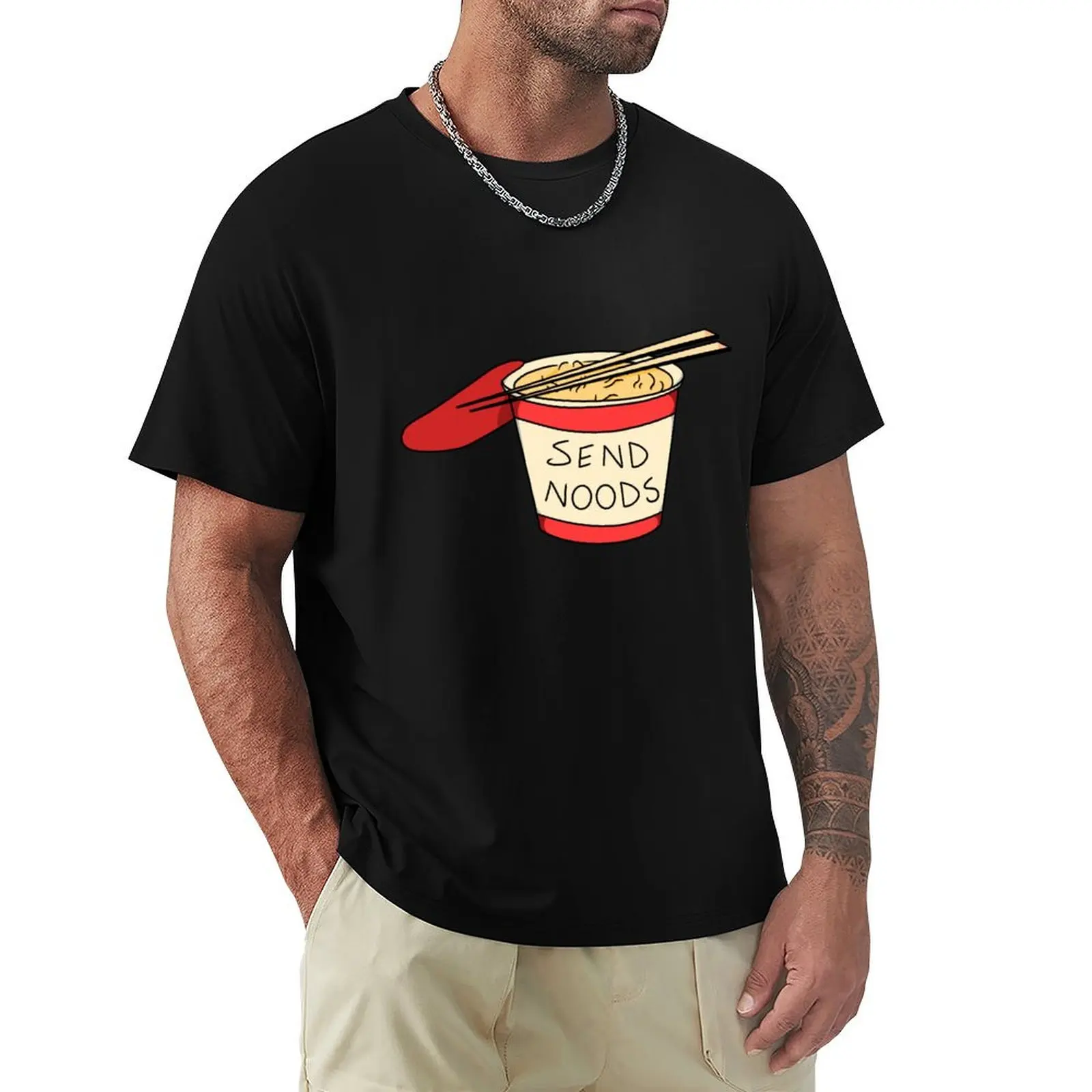 

SEND NOODS T-Shirt Everyday Wear Basic Short Sleeve Top