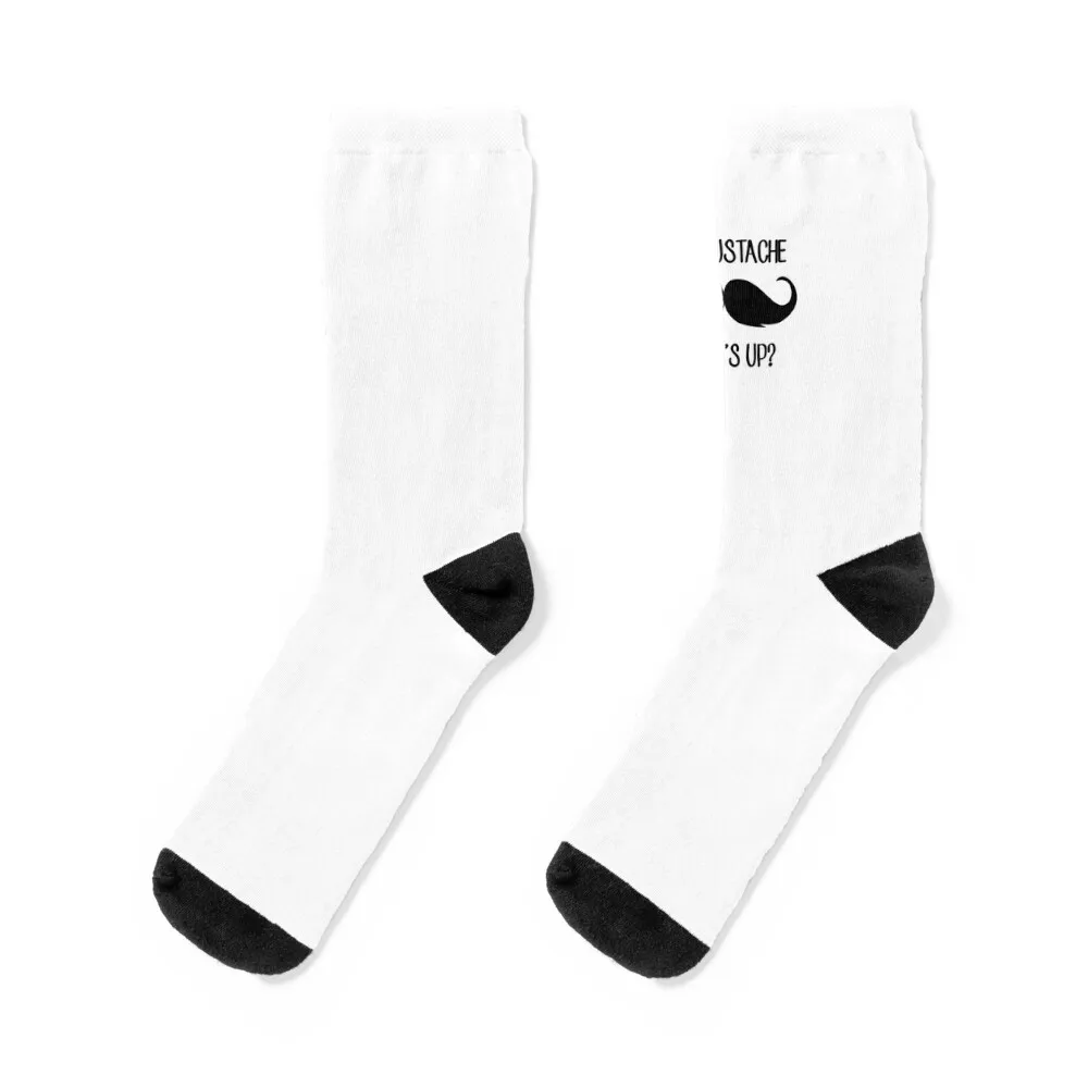 

Hey Mustache, What's Up (Q, Impractical Jokers) Socks short basketball cotton happy Luxury Woman Socks Men's