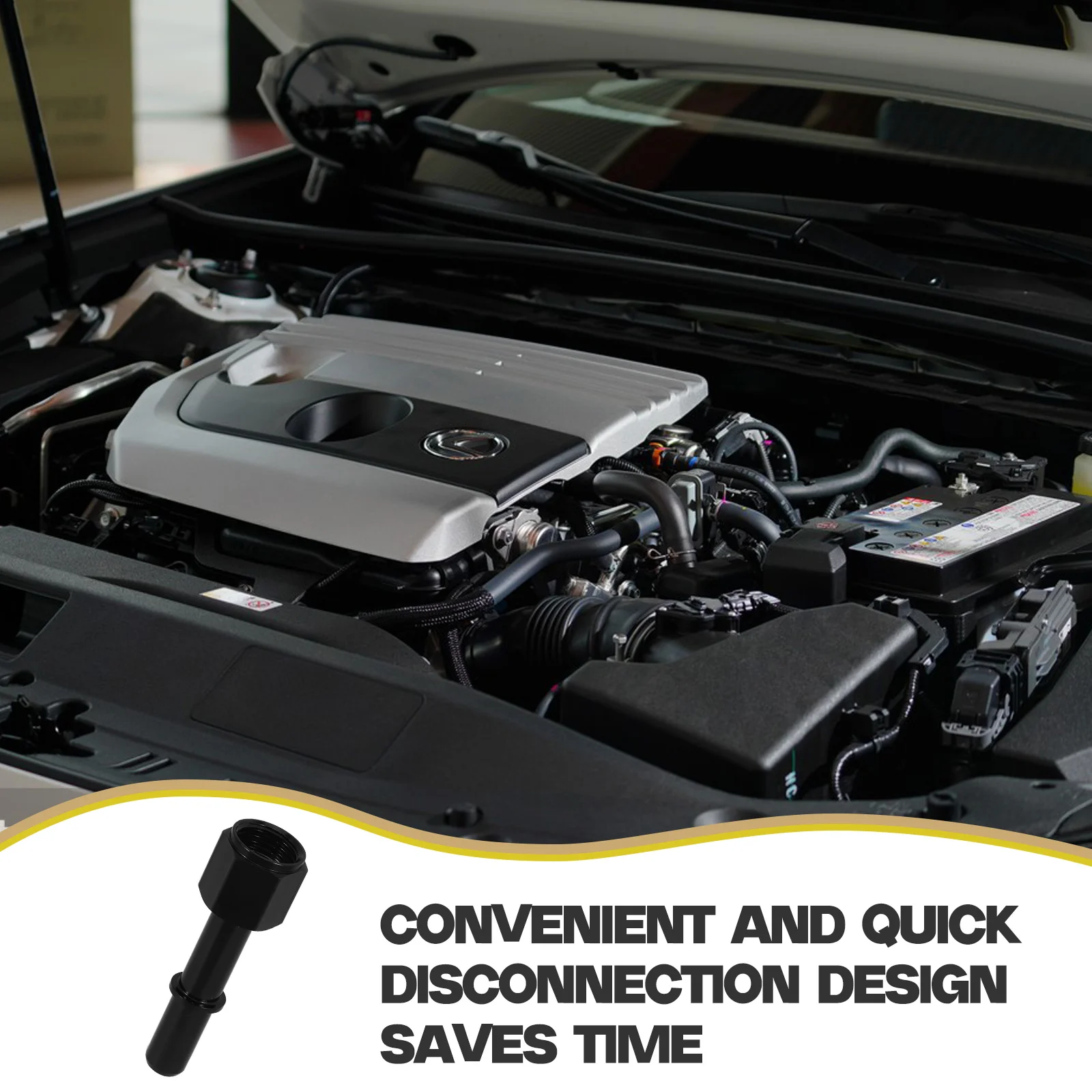 

Fuel Line Quick Disconnect Adapter Hose Push Fitting AN6 5 16 Thread Aluminum Rail Compatibility Durability Fuel System