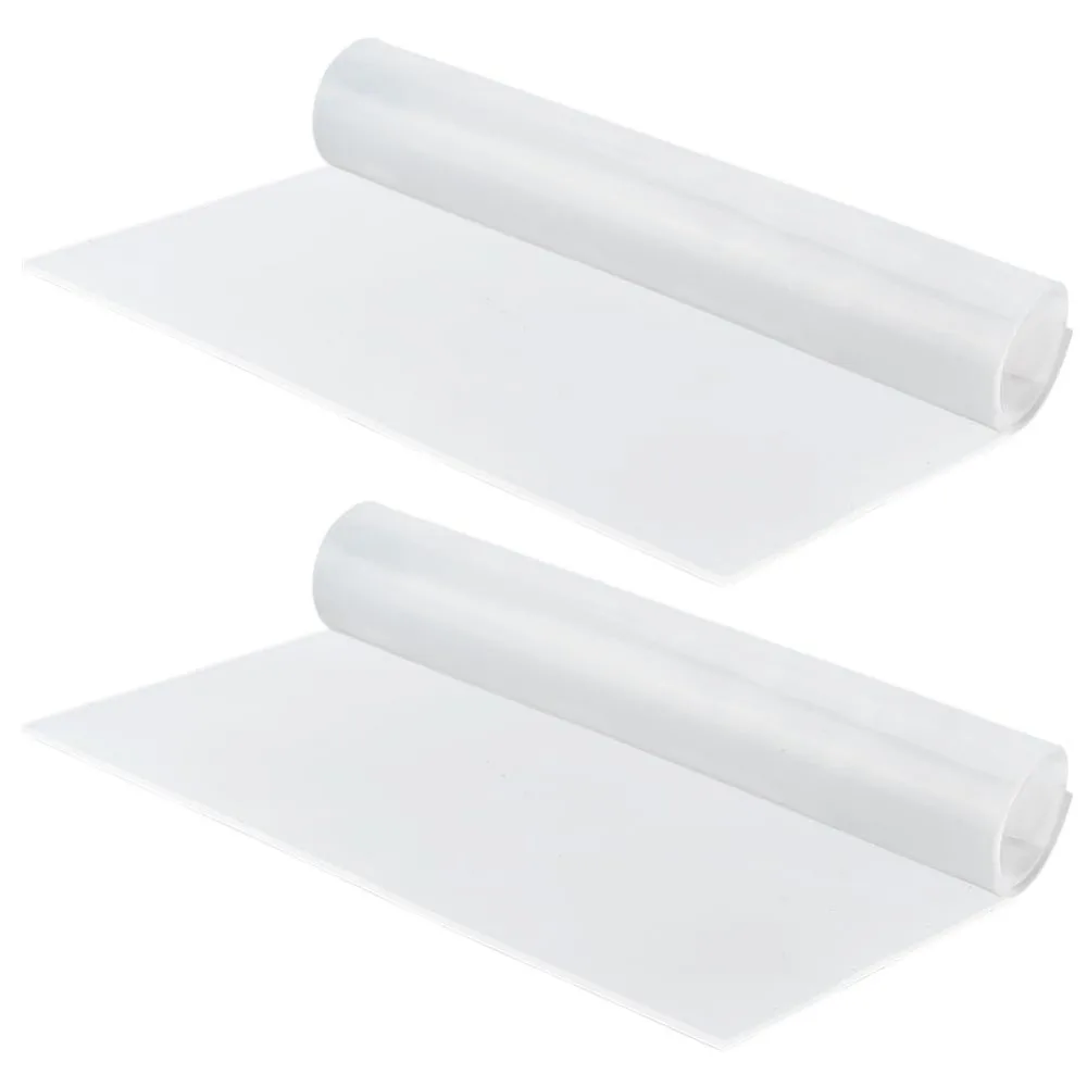 

2 шт. белый квадратный лист из силиконовой резины 11,8x11,8x0,1 дюйма, устойчивый к высоким температурам резиновый коврик, сверхпрочный, термостойкий