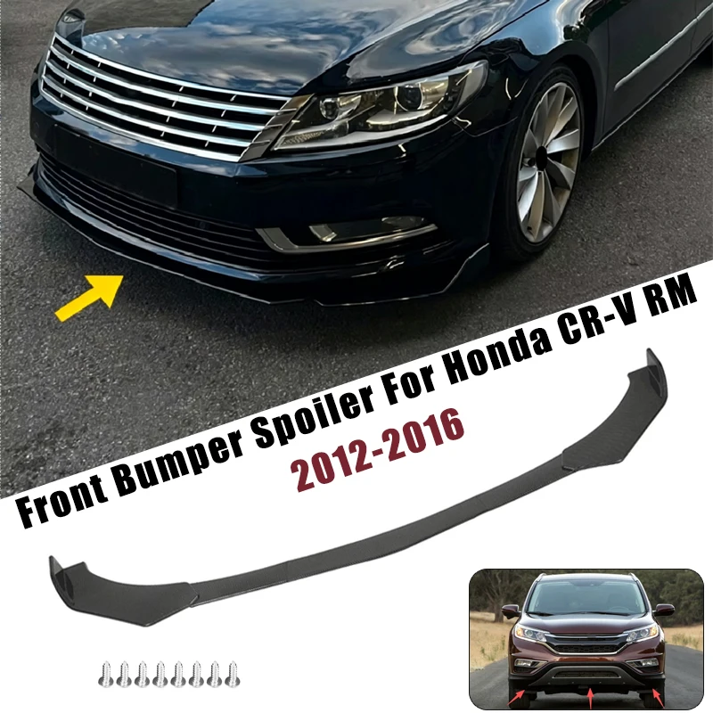 Sport Front Bumper Splitter Spoiler Lip For Honda CR-V RM 2012-2016 5Pcs Adjustable Sectional Car Exterior Tuning Body Kit