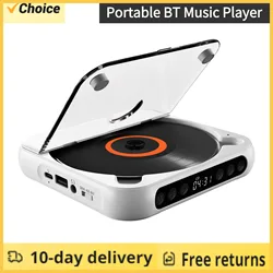 Lettore CD lettore musicale portatile BT CD Runner con copertura antipolvere 6 modalità A-B Timer di ripetizione riproduzione esterna del telecomando