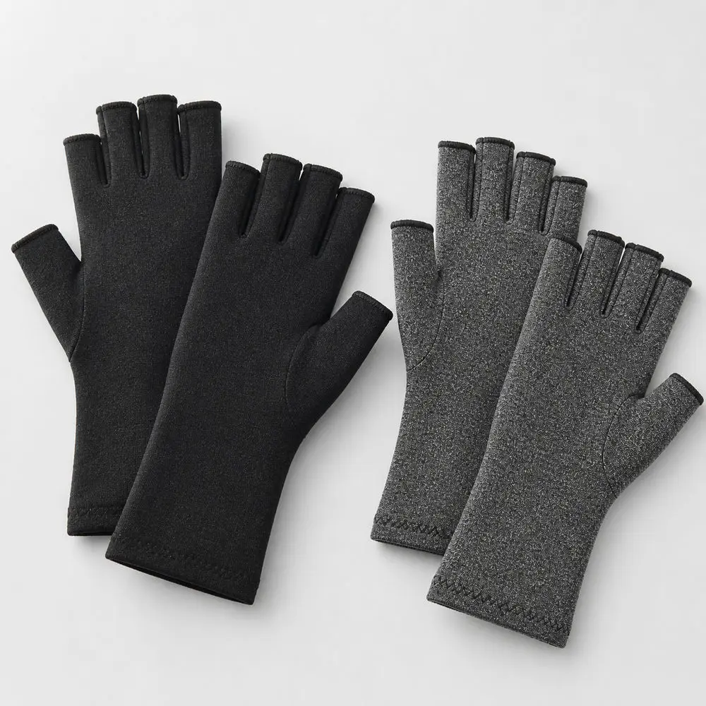 Half Finger Compression Cycling Gloves Black Gray Boxing Bike Riding Sports Training Breathable Fitness Handwear Workout Daily