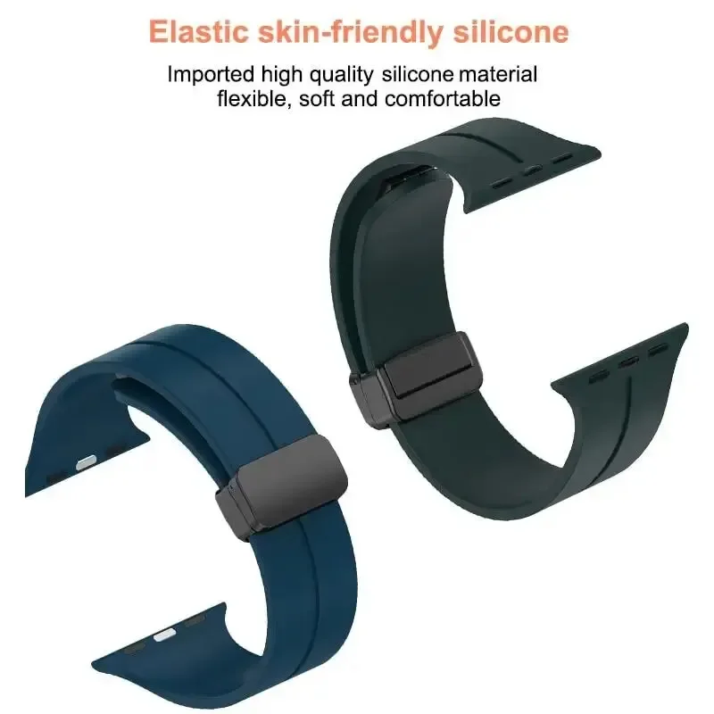 20 mm 22 mm magnetisches D-Typ-Verschluss-Silikon-Uhrenarmband für Samsung Galaxy Watch – Detail 4