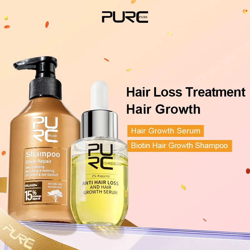 

PURC Марокко Шампунь с аргановым маслом, наборы сыворотки для роста волос, разглаживающие средства для восстановления поврежденных вьющихся волос для мужчин и женщин