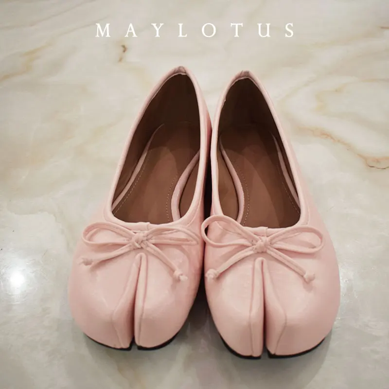 New Women Flats Soft Ballet Shoes Slip On Loafers Soft Moccasins Tabi Ninja Casual Shoes Mujer Ladies Shoes Bow Knot Mujer