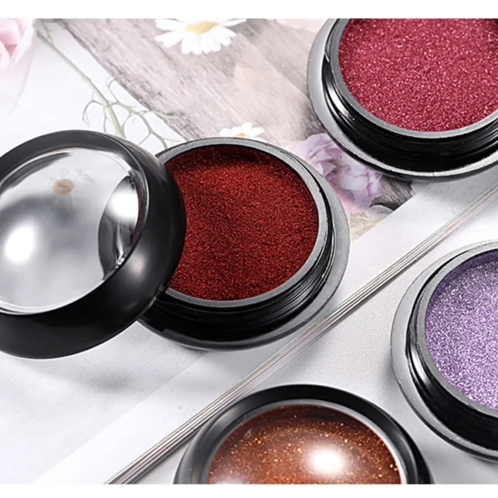 1jar Weihnachten Metallic Magic Mirror Red Chrome Nagelpulver 0,3 Gramm holografisch glasiertes UV-Gel Nagelpigment Maniküre Reibstaub