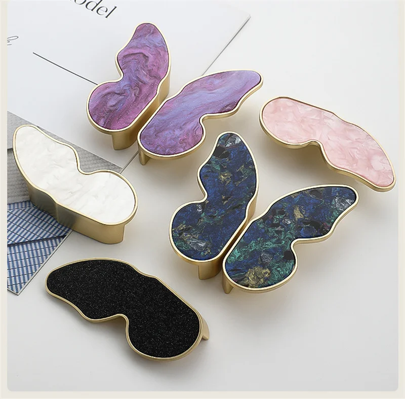 Butterfly Shape Closet Pull Handles Kitchen Cabinet Door Drawer Knob Handles Shoe Cupboard Wardrobe Furniture Pulls Decor