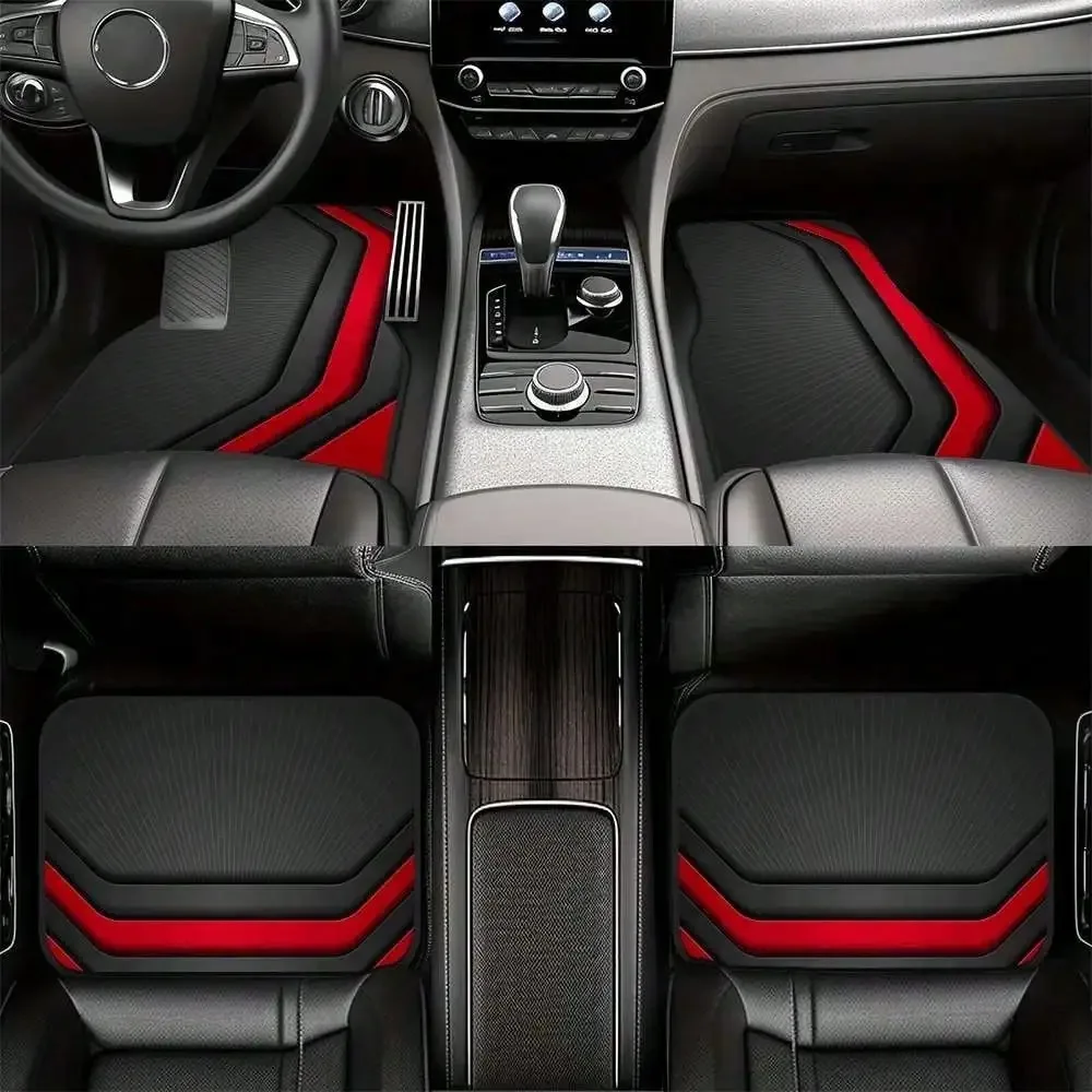 

4pcs Cool Printed Car Floor Mats - Making Them an Ideal Gift Choice, Long-Lasting, Suitable for Truck