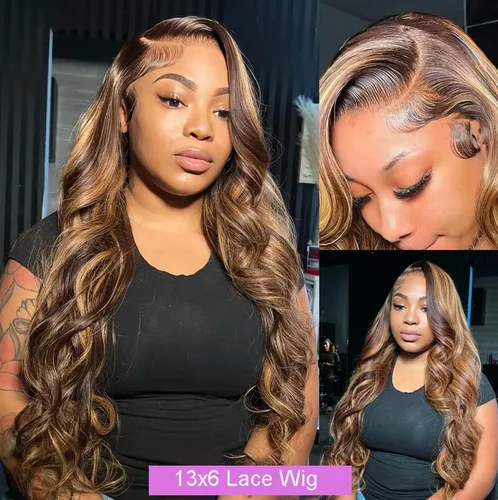 Highlight Wig 13x6 Hd Lace Frontal Wigs Ombre Body Wave Lace Front Wig Human Hair Pre Plucked Brazilian Bleached Wigs Sale