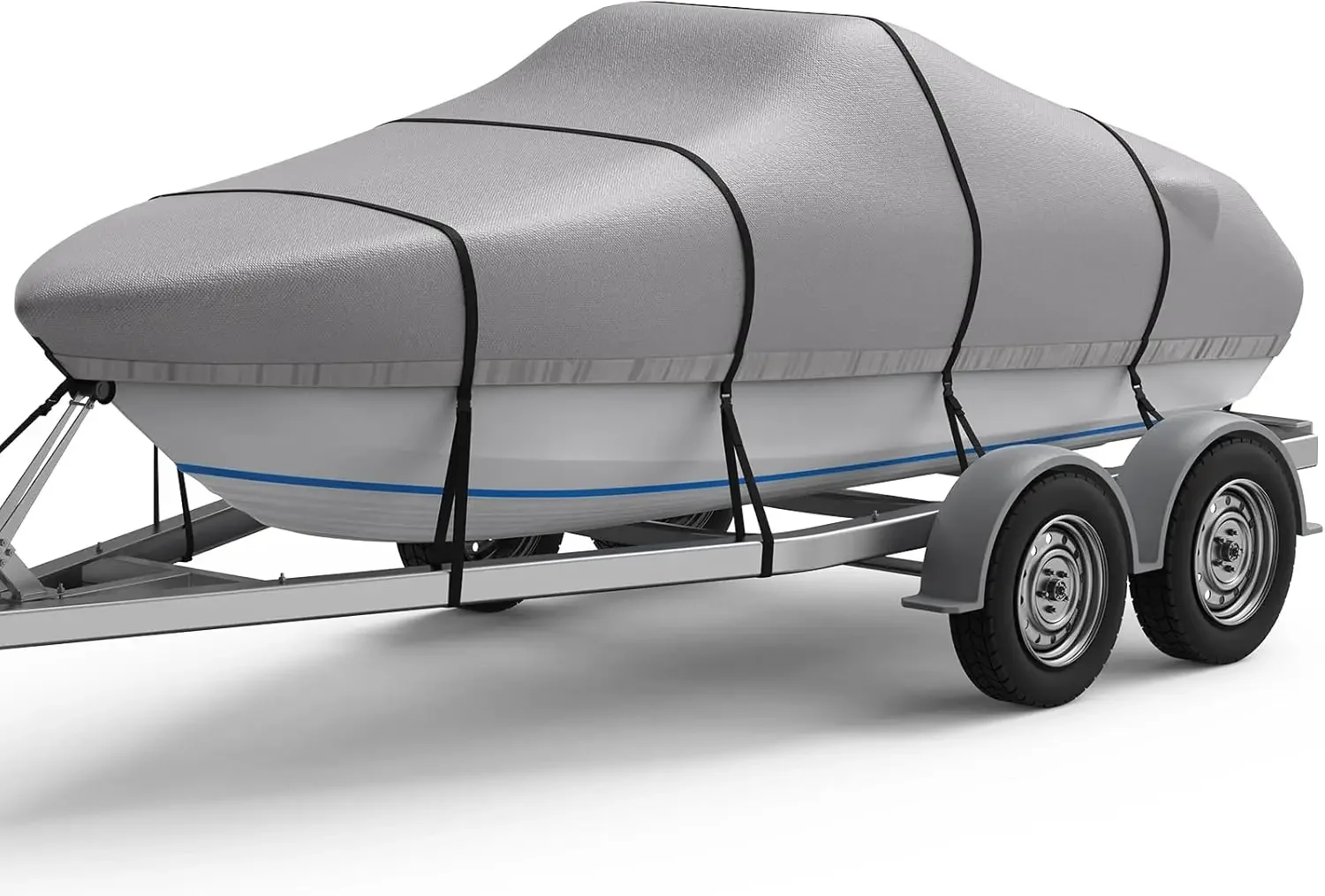 Duty Boat Cover, 20-22ft Waterproof Trailerable Heavy Duty Marine Grade Bass Boat Cover, Fits Tri-Hull, V-Hull,