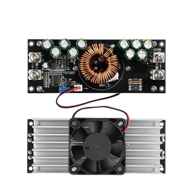 1Pcs 15-90V To 2.5-72V Constant Voltage Adjustable Step-Down Module High Efficiency 1200W DC-DC Step-down Converter