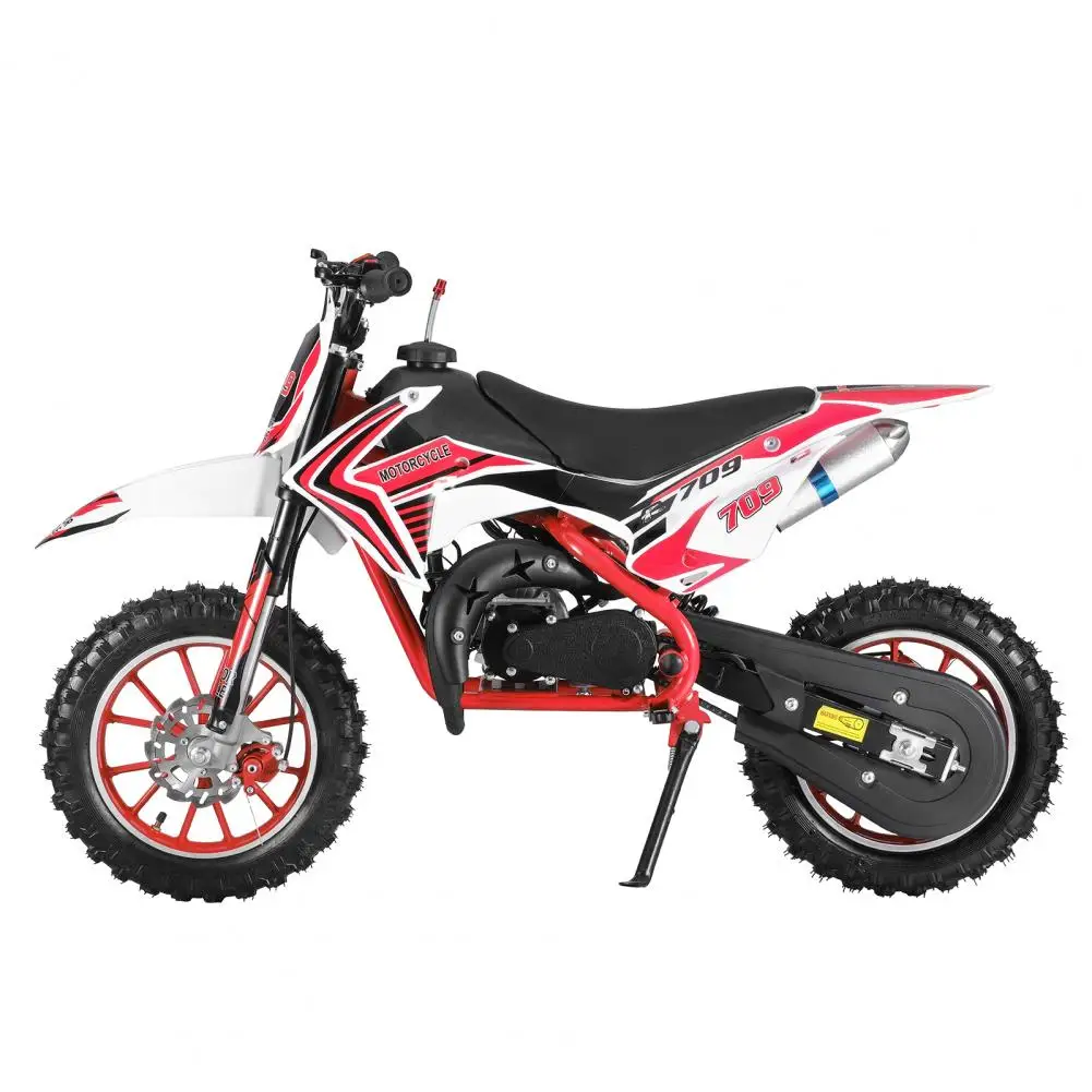 49cc 2-Stroke Kids Dirt Bike Gas Power Motocross Moto Bikes Child Vehicle Motorcycle Racing Max Speed 30KM/H (Red)