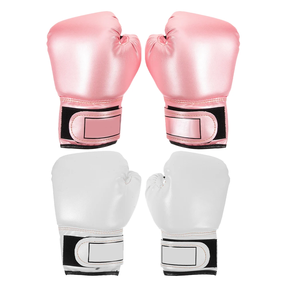 

2 Pairs Boxing Taekwondo Gloves Gloves Children Punching Sparring Training Sponge Pearlescent Comfortable Fit Taekwondo