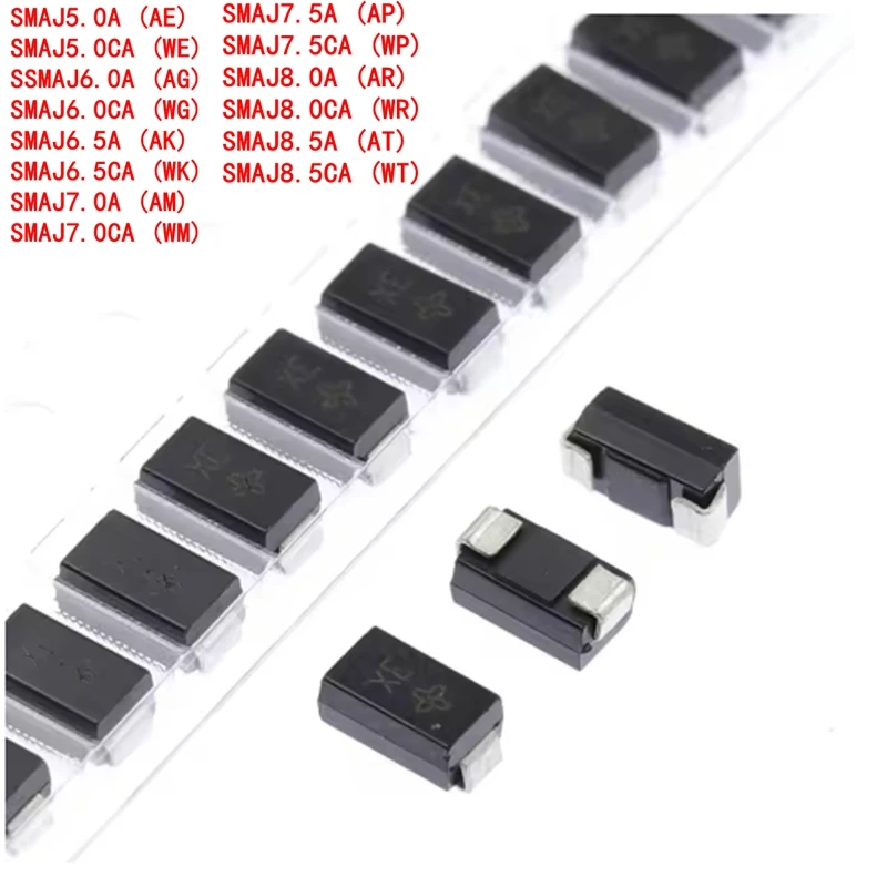 100 Stuks Smaj5.0a Smaj5.0ca Smaj6.0a Smaj6.0ca Smaj6.5a Smaj6.5a Smaj6.5ca Smaj7.0a Smaj7.0ca Smaj7.5a Smaj7.5ca Smaj8.0a Smaj8