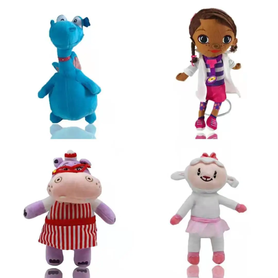 22-32cm Disney Cartoon Doc McStuffins Plush Toys Doctor Lambie Sheep Stuffy Dragon Stuffed Animals Dolls Kids Toy