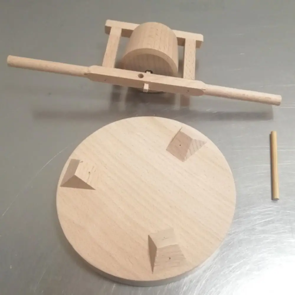 محاكاة مطحنة الحجر الحرف اليدوية طحن أقراص ديكورات المنزل لعبة خشبية تمثال اليدوية نموذج أداة مزرعة مصغرة #5