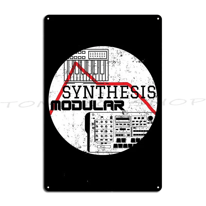 Placa Metálica Decorativa con Diseño de Microkorg Industrial Polivoksmoduls, Estilo Cine, Letrero de Metal