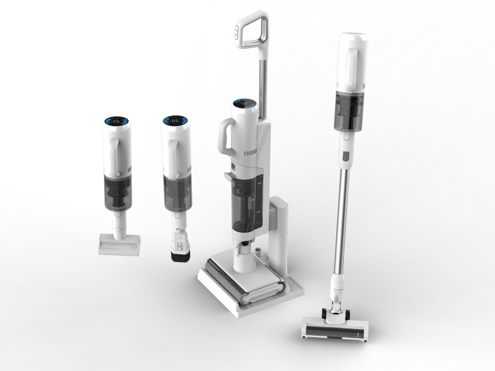 

Самоочищающаяся две щетки для чистки, домашний беспроводной вертикальный перезаряжаемый аккумулятор, ручной пылесос, HEPA-фильтр